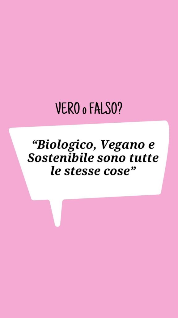 No, biologico e  non sono la stessa cosa! Anche se entrambi i standard sono spes...